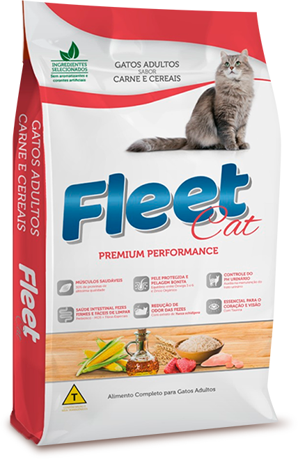 Fleet Cat Premium Adultos - Mix Carne e Cereais